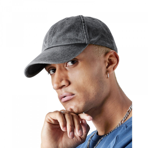 Sapca Vintage Low, 100% bumbac, marime universala, unisex, vintage black [2]