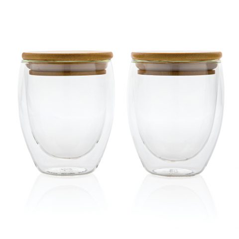 Set 2 pahare, sticlă borosilicată cu perete dublu, 250ml [2]