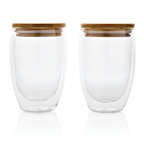 Set 2 pahare, sticlă borosilicată cu perete dublu, 350ml [2]