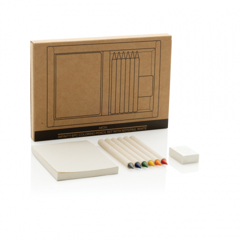 Set Creioane Colouring Infinity cu Carnet [6]