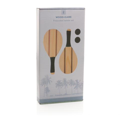 Set de frescobol premium – din lemn natural [8]