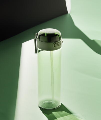 Sticlă sport practică cu deschidere rapidă și pai integrat, 800ML [8]