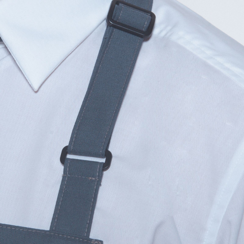 Sort bucatarie Basic, rezistent la pete, 65% poliester, 35% bumbac, banda de gat 70 cm reglabila, gri [1]