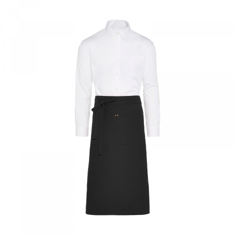 Șorțuri - Sort bucatarie Elegance, Ronic X, horeca, bucatarie, grill, 100% bumbac, panza fina, 280g/m2, buzunar cu 2 compartimente, 100x78 cm, unisex, negru