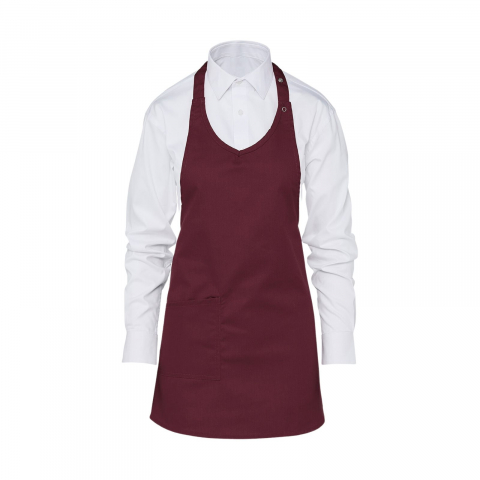 Sort ospatar Bern, RONIC X, 65% poliester-35% bumbac, buzunar lateral, decolteu V, banda reglabila, usor de intretinut, 205 g/m², burgundy, tirbuson inclus [0]