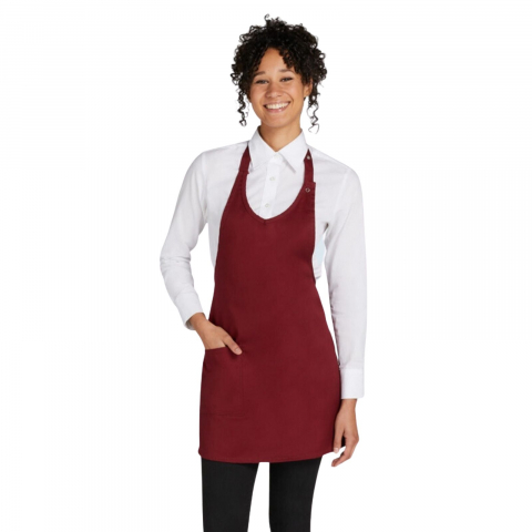 Sort ospatar Bern, RONIC X, 65% poliester-35% bumbac, buzunar lateral, decolteu V, banda reglabila, usor de intretinut, 205 g/m², burgundy, tirbuson inclus [1]