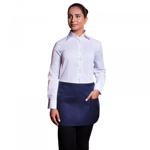 Sort ospatar, chelner, bucatarie, marime universala, buzunar pe intreaga latime 60 x 22 cm cu 3 compartimente fiecare 20 x 22 cm, bleumarin [1]