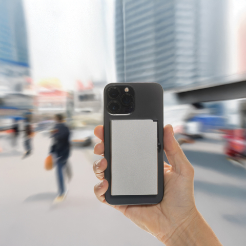 Standard aluminium RFID magnetic phone cardholder [7]