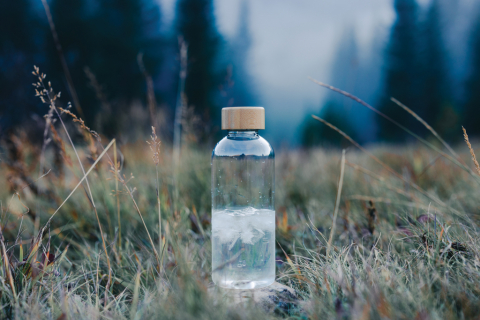 Sticlă de apă 660 ml, cu capac din bambus [8]