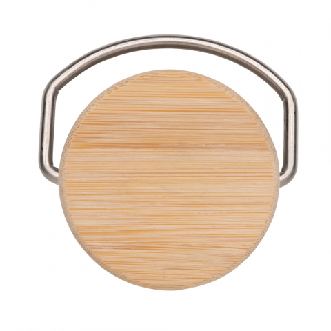 Sticlă modernă din inox cu capac din bambus – 710 ml [5]