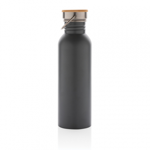 Sticlă modernă din inox cu capac din bambus – 710 ml [3]