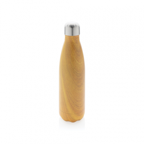 Sticlă termos din inox cu imprimeu lemn – 500 ml [1]
