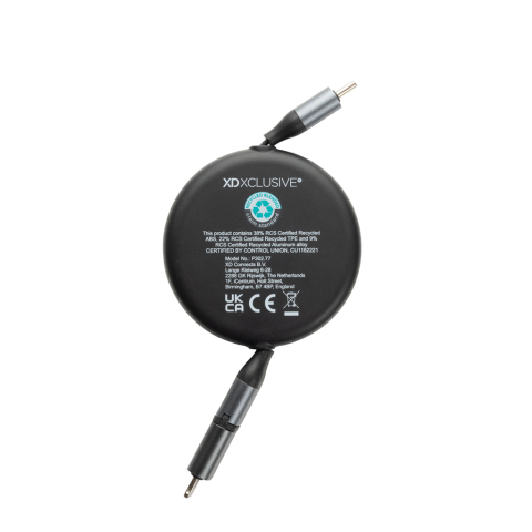 Terra RCS recycled aluminium retractable 240W 2-in-1 cable [5]