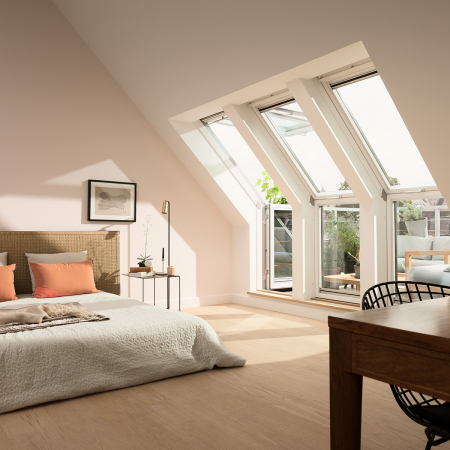 Ferestre de mansarda - Fereatră de mansardă cu acces terasa VELUX GEL /VEA 3065