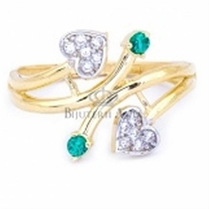 Bijuterii inel de aur galben 14k colectie noua INIMIOARE R13 [2]