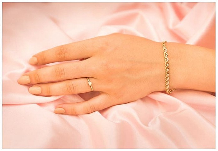 Bratara aur 14K mobila dama cu Inimioare - Bratari de aur femei [2]