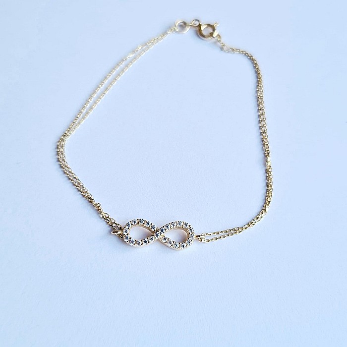 Bratara de aur 14K mobila Infinit - Bratari de aur dama [3]