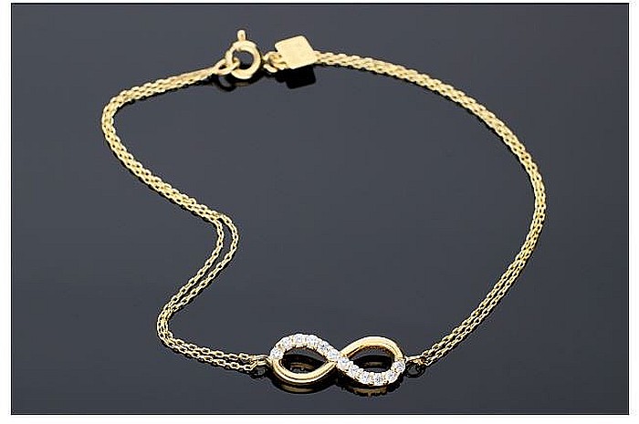 Bratara de aur 14K mobila Infinit- Bratari de aur dama [2]