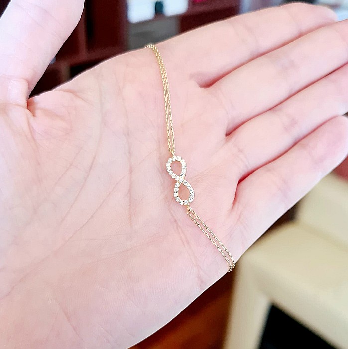 Bratara de aur 14K mobila Infinit - Bratari de aur dama [2]