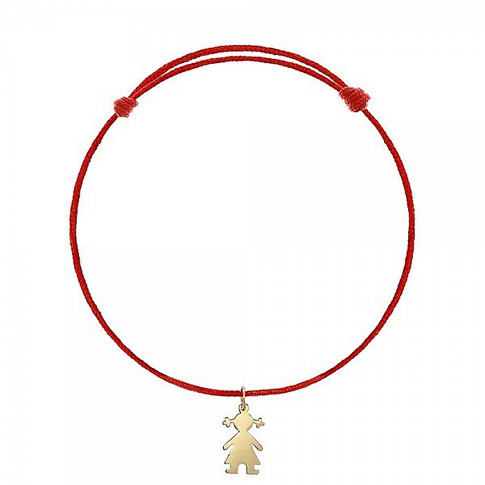 Bratari nou nascuti bebelusi din aur 14k snur Fetita [2]