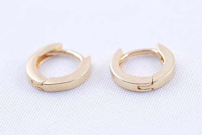Cercei aur 14K nou nascuti bebelusi rotunzi tortite simple 6mm [2]