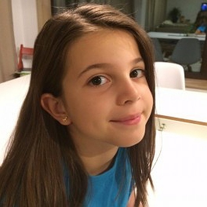 Cercei aur alb 14K cu surub nou nascuti bebelusi Ponei [2]