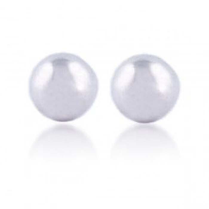 Cercei aur alb 14K cu surub nou nascuti bebelusi Semisfere [2]