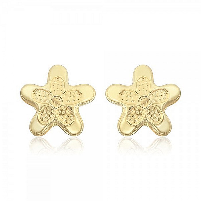 Cercei de aur 14k copii fetite Stelute de mare 7 mm [2]