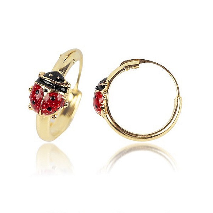 Cercei de aur 14K copii si bebelusi tortite Gargarite Buburuze [2]