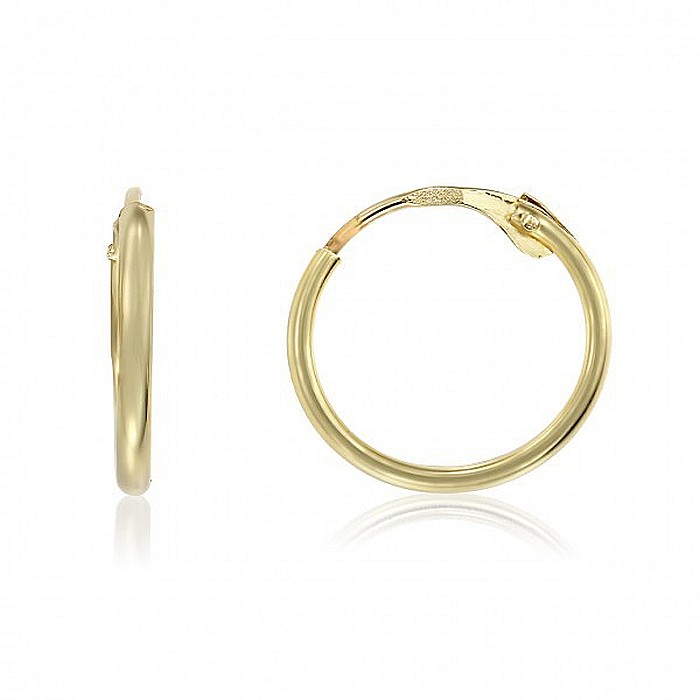 Cercei de aur 14K rotunzi nou nascuti bebelusi Tortite 8 mm [6]