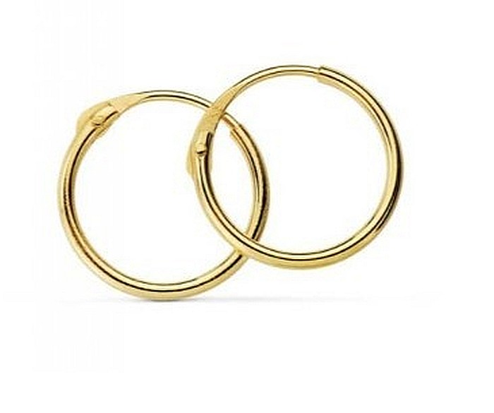 Cercei de aur 14K rotunzi nou nascuti bebelusi Tortite 8 mm [4]