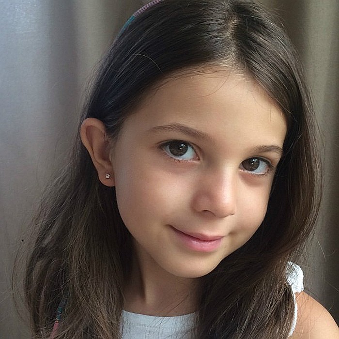 Cercei de aur alb copii bebelusi cu Floricele 4mm cu piatra roz [3]