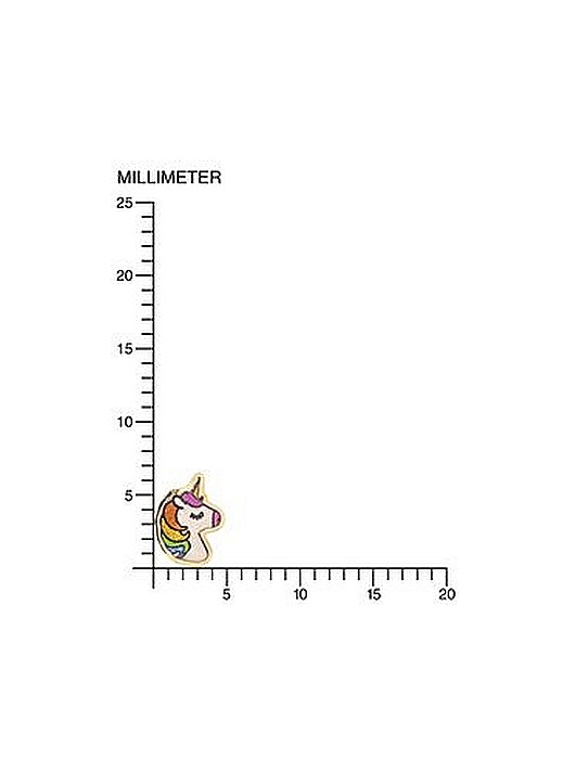 Cercei de aur galben 18K copii bebelusi Unicorni multicolori [4]