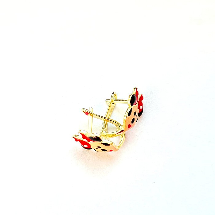 Cercei din Aur 14k Bebelusi si fetite Minnie Mouse Rosu [2]