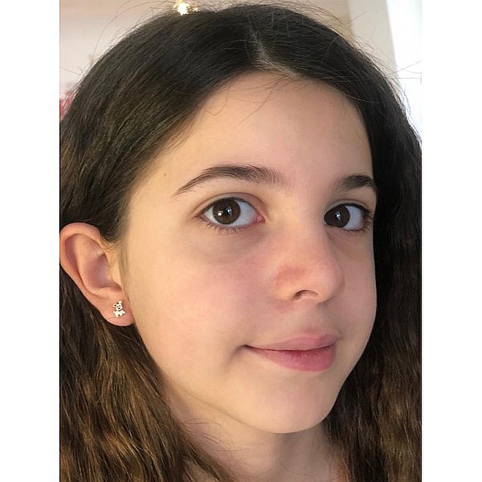 Cercei din aur galben 14k copii fetite Catelusi [3]