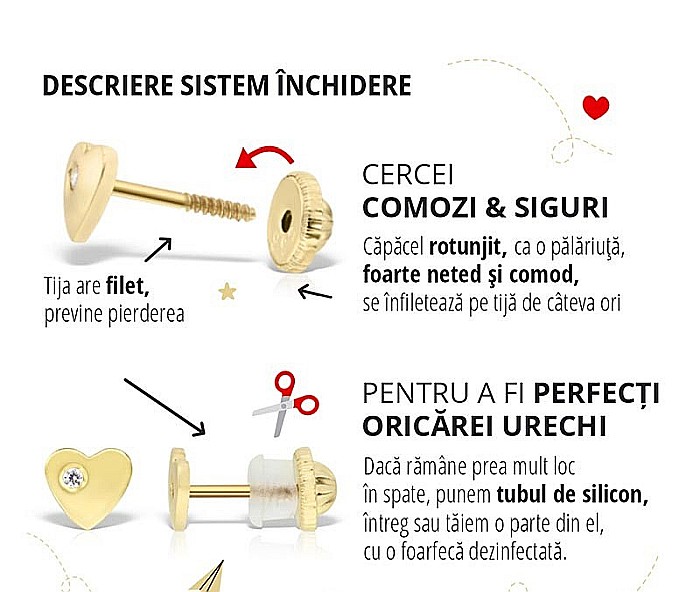 Cercei din aur galben 18K surub copii bebelusi Perle 5.5mm [3]