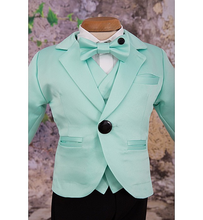 Costum botez baiat aqua stofa eleganta AQUA BOY [7]