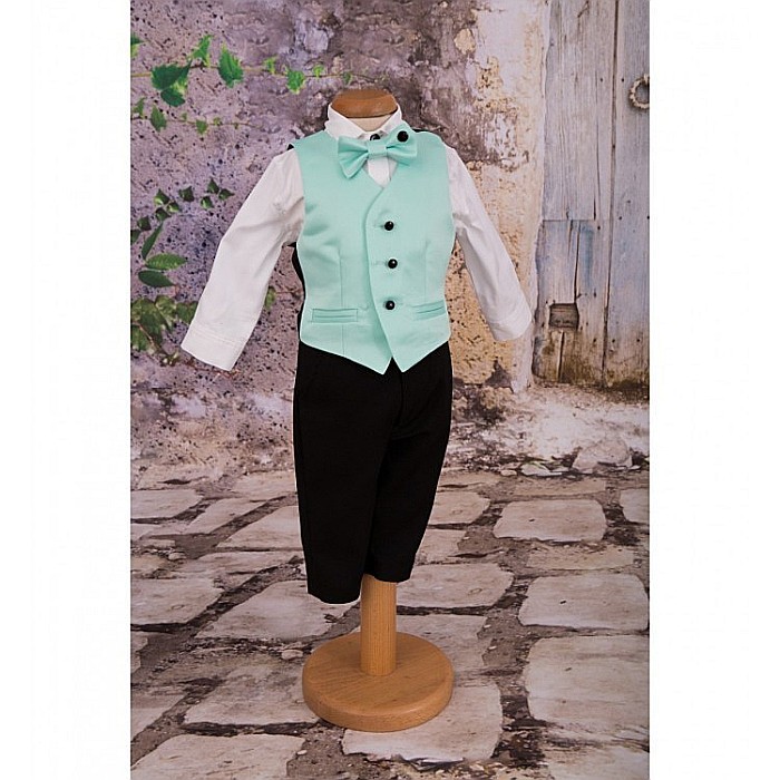 Costum botez baiat aqua stofa eleganta AQUA BOY [5]