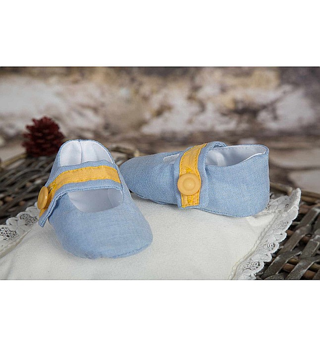 Costum botez baiat bleu racoros pentru vara LITTLE BEN, 4 piese [3]