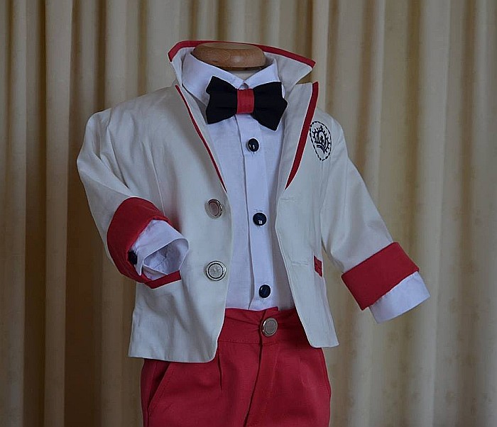 Costum botez baiat CROWN cu blazon brodat [2]