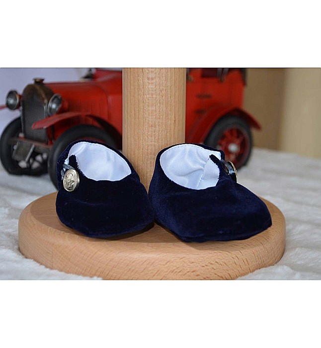 Costum botez baiat printisor ADRIAN, catifea bleumarin 6 piese, dvb36 [2]