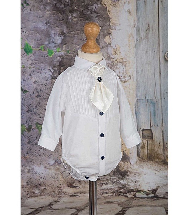 Costum botez baieti albastru cu stofa DIODORE [4]