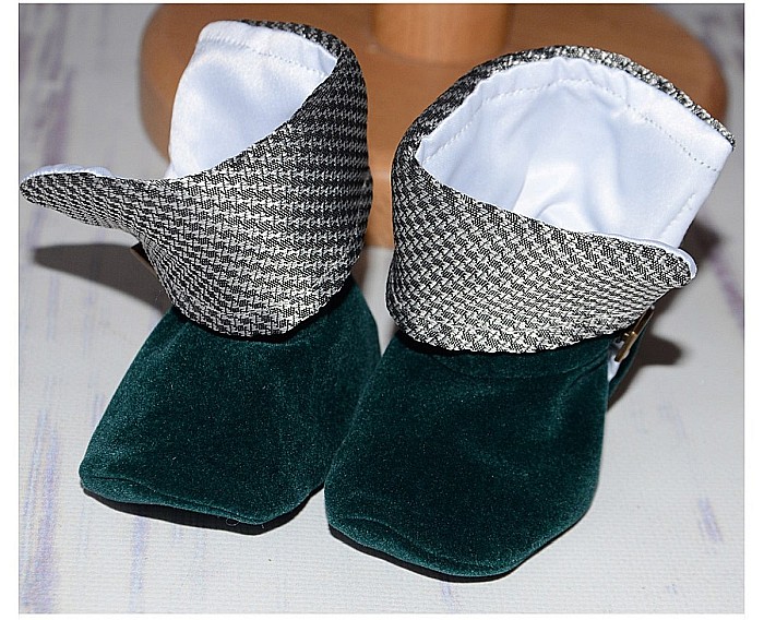 Costum botez baieti verde elegant catifea LOUIS [5]