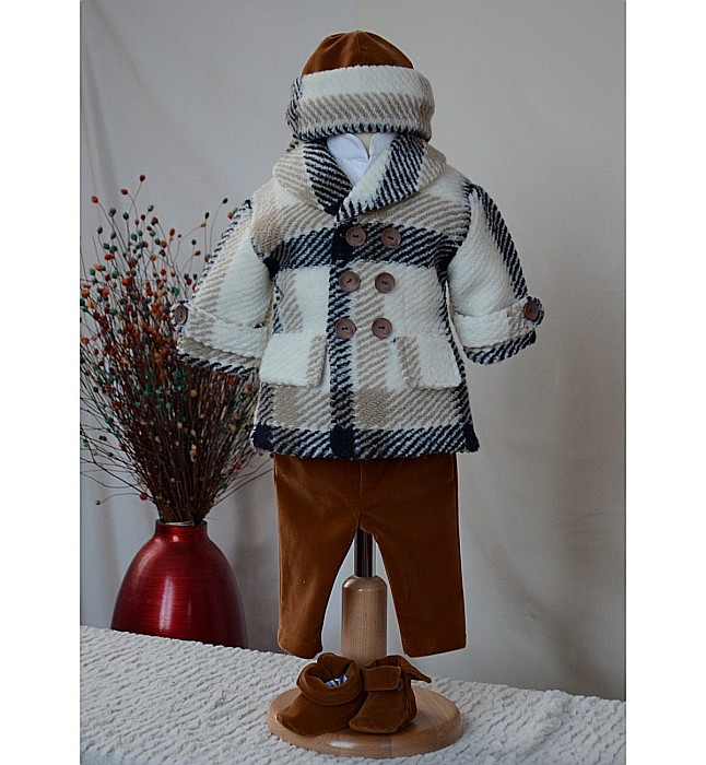 Costum cu paltonas baiat de botez iarna 5 piese, Matthew [2]