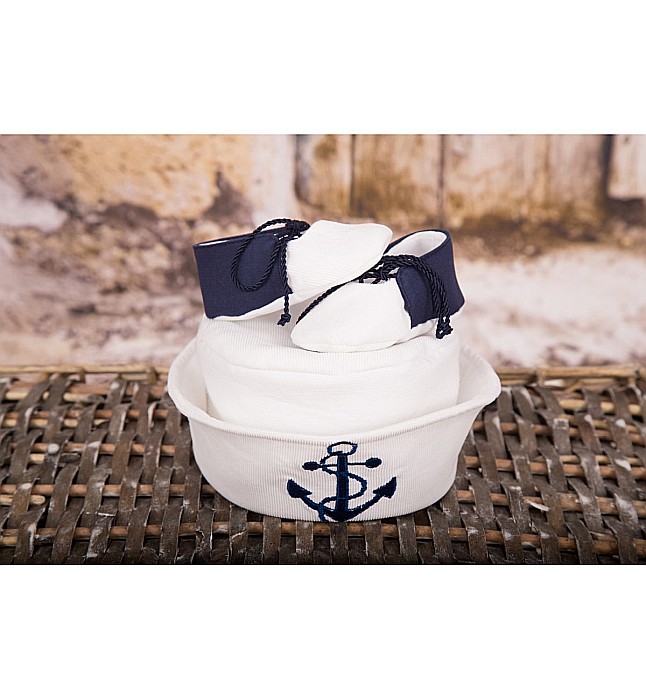 Costum de vara botez baiat Sailor, 6 piese [2]