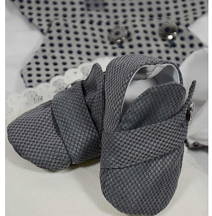 Costum elegant de Botez baiat toamna-iarna Harvey din stofa fina, 8 piese [3]
