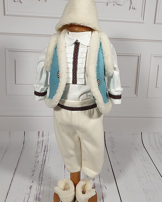 Costum traditional de botez baieti pentru iarna, Leonard [5]