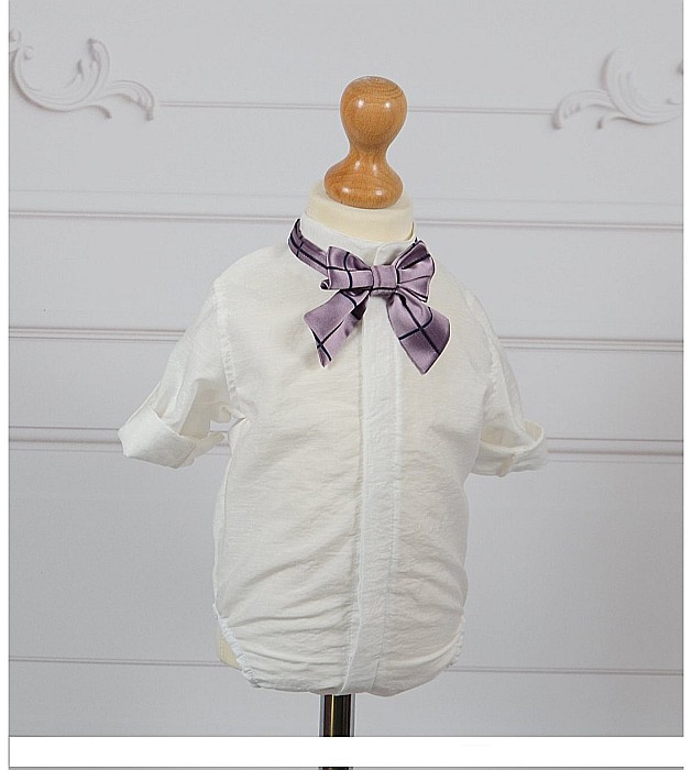 Costume botez baiat - Costum botez baiat vara bej deschis CALAIS, camasa body, 5 piese [2]