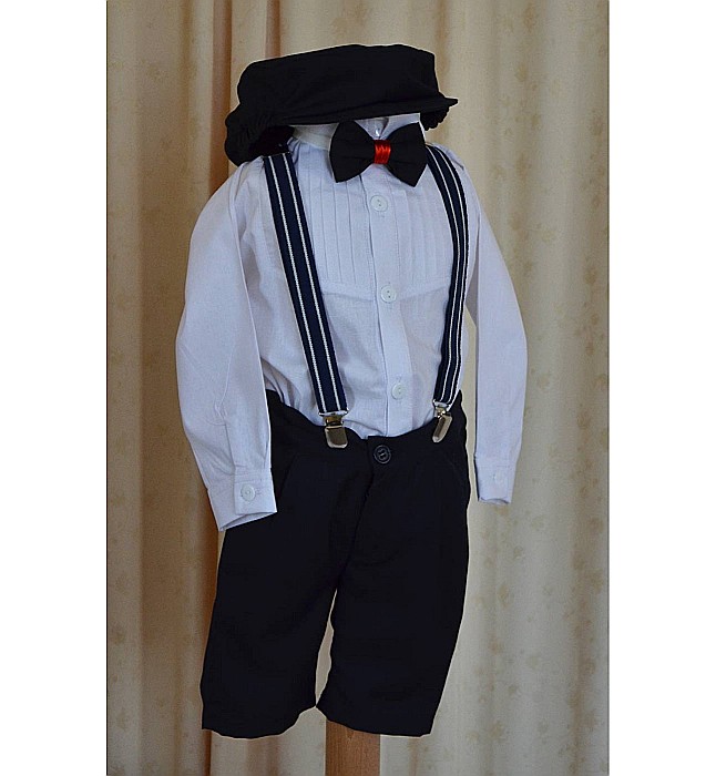 Costume de vara botez baiat TOMMY, camasa body, 6 piese [3]