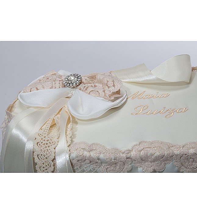 Cufar-cutie pentru trusou botez BEIGE [2]